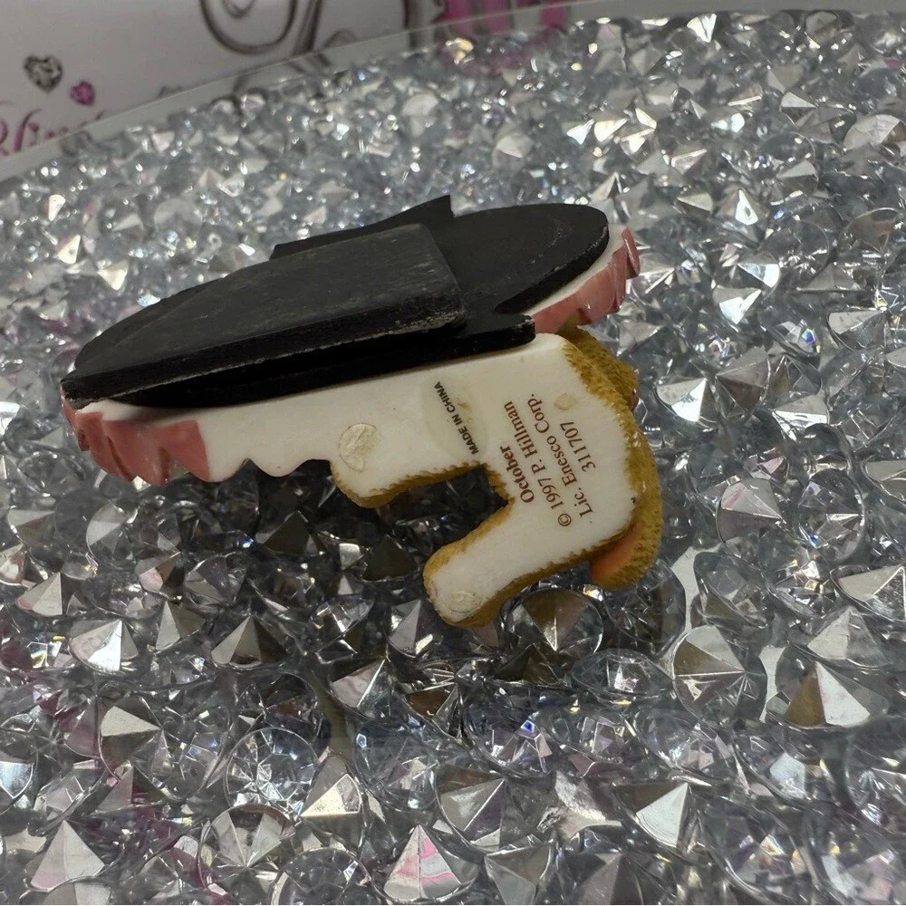Picture frame 1997 October bear gemstone birthstone mini frame vintage